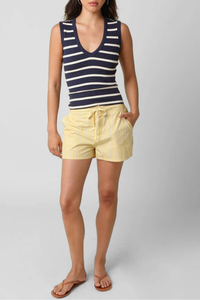 Macy Striped V Neck Tank Top