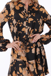 Long Sleeve Tie Mini Dress
