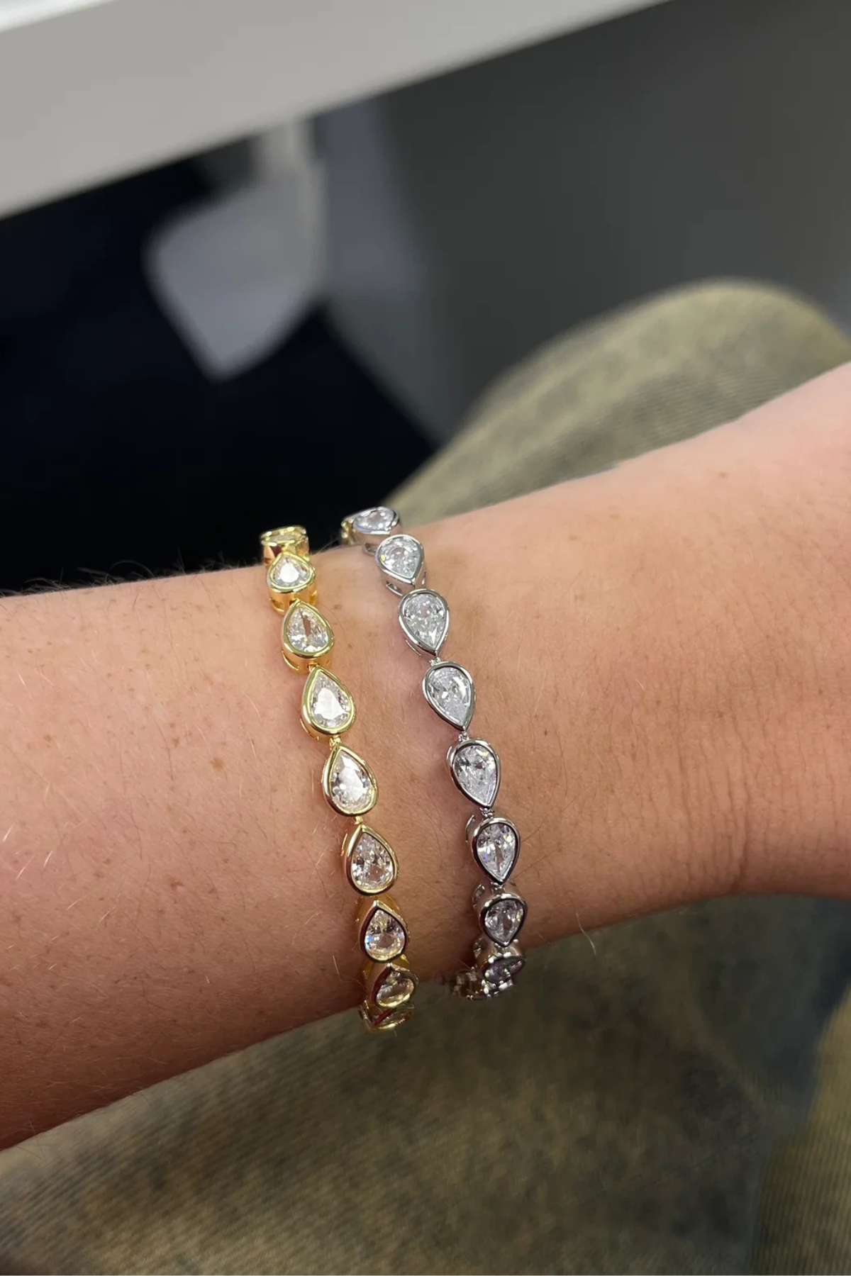 Ines Raindrop Tennis Bracelet