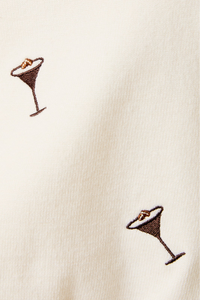 Espresso Martini Embroidered Knit Top
