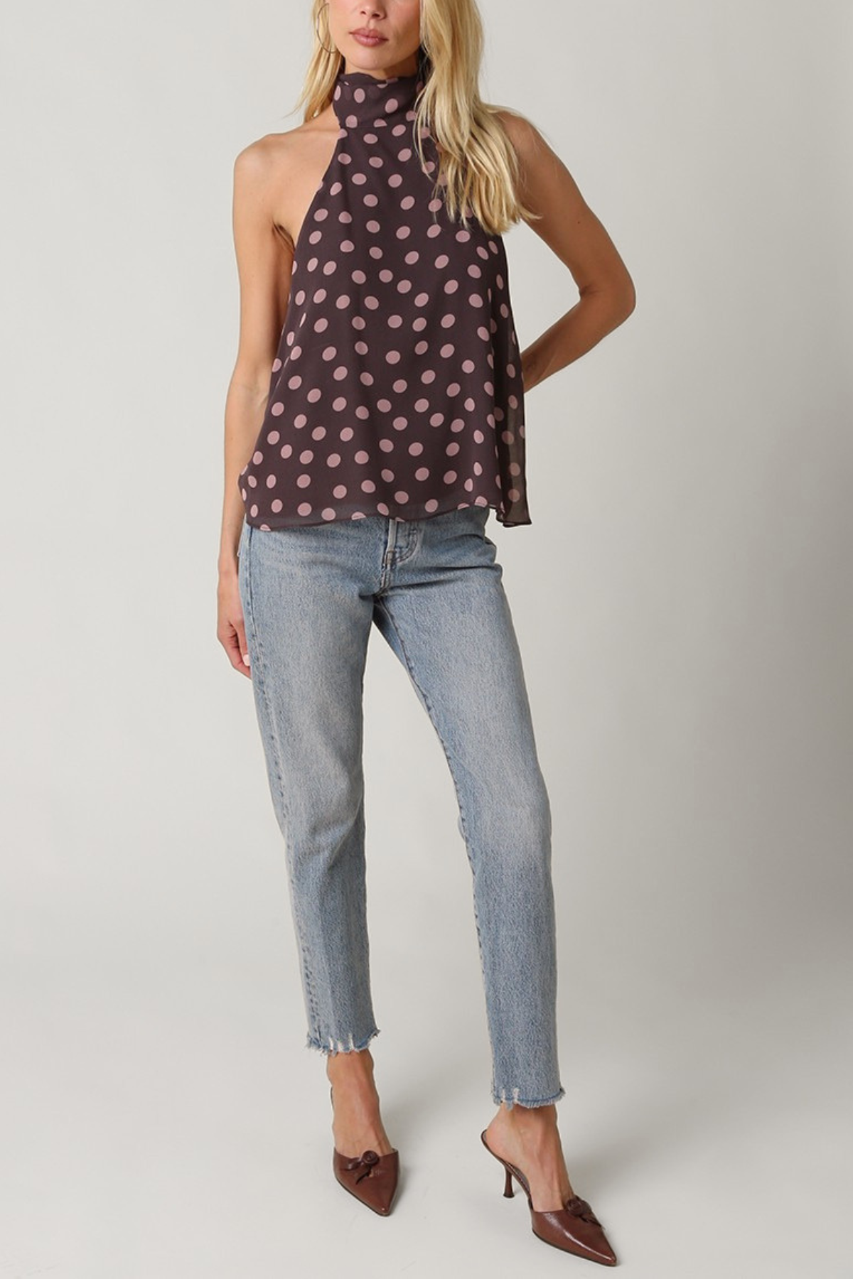 Nova Polka Dot Halter Top