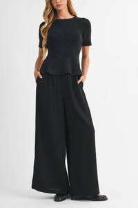 Knit Peplum Top