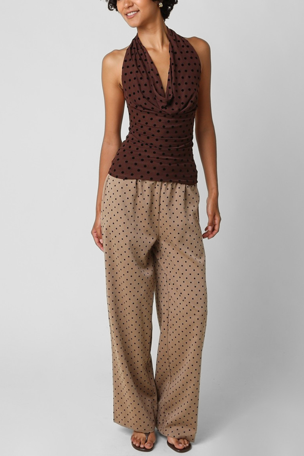 Karrie Polka Dot Halter Top
