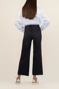 Kut Meg High Rise Wide Leg Raw Hem Jeans