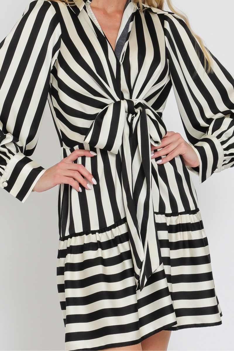 Long Sleeve Striped Dress