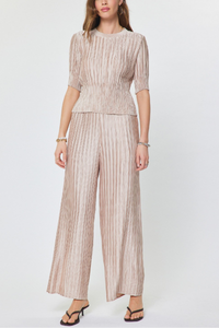 Crinkle Pleated Drawstring Pants