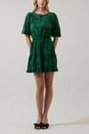 Benti Abstract Suma Ruffle Mini Dress