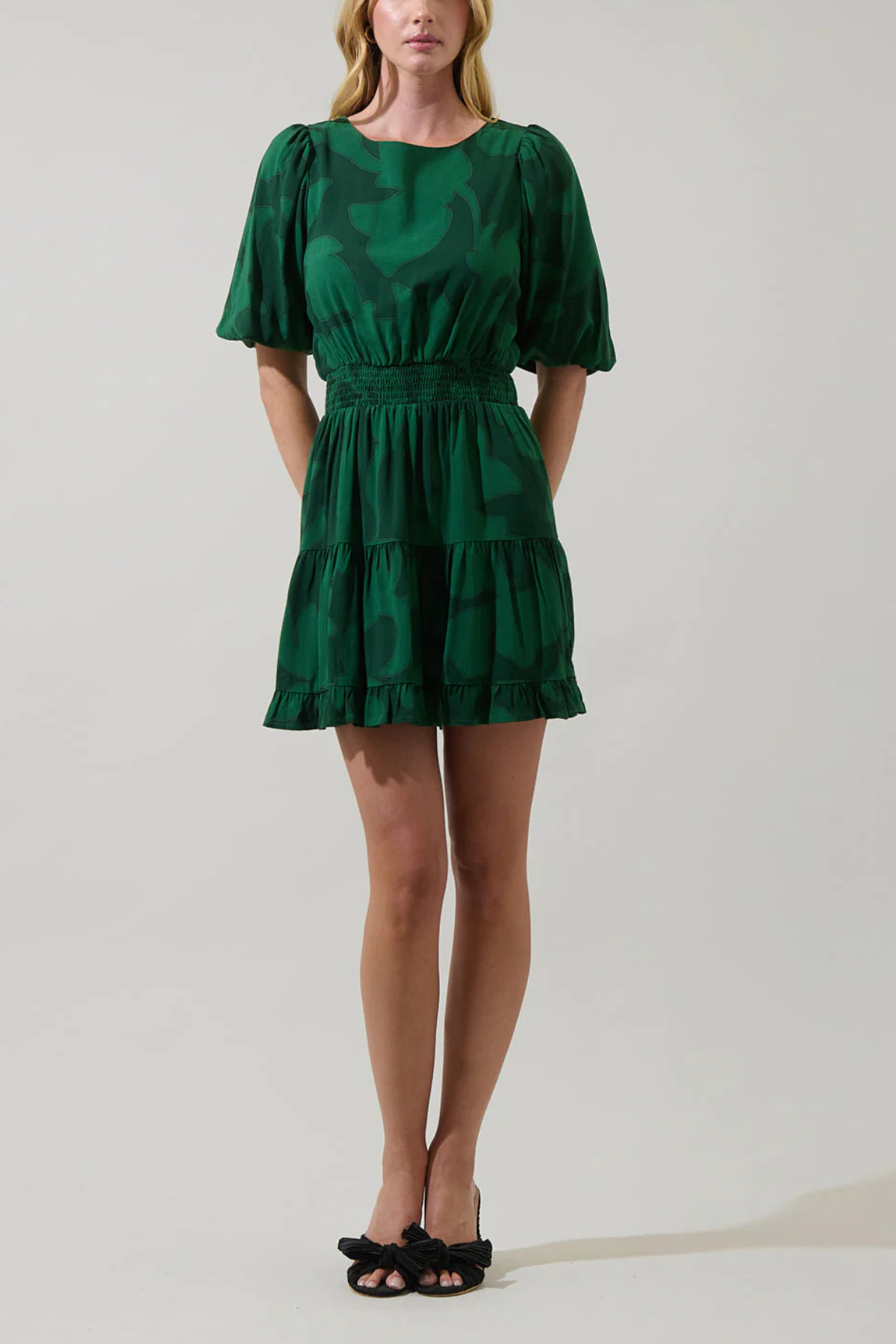 Benti Abstract Suma Ruffle Mini Dress