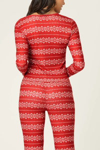 P.J. Salvage Crazy For The Holidays Fairisle Print Long Sleeve