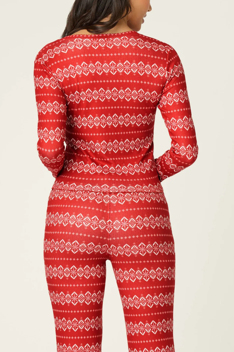 P.J. Salvage Crazy For The Holidays Fairisle Print Long Sleeve