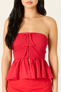 Peplum Tube Top