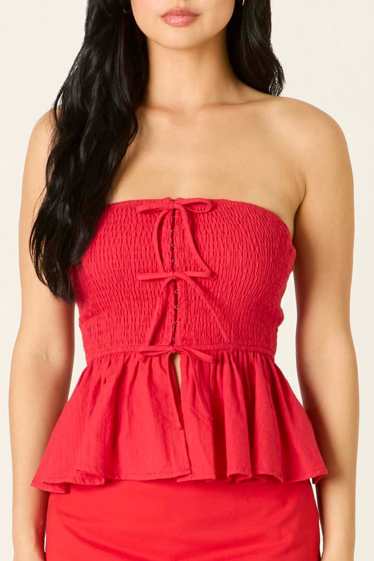Peplum Tube Top
