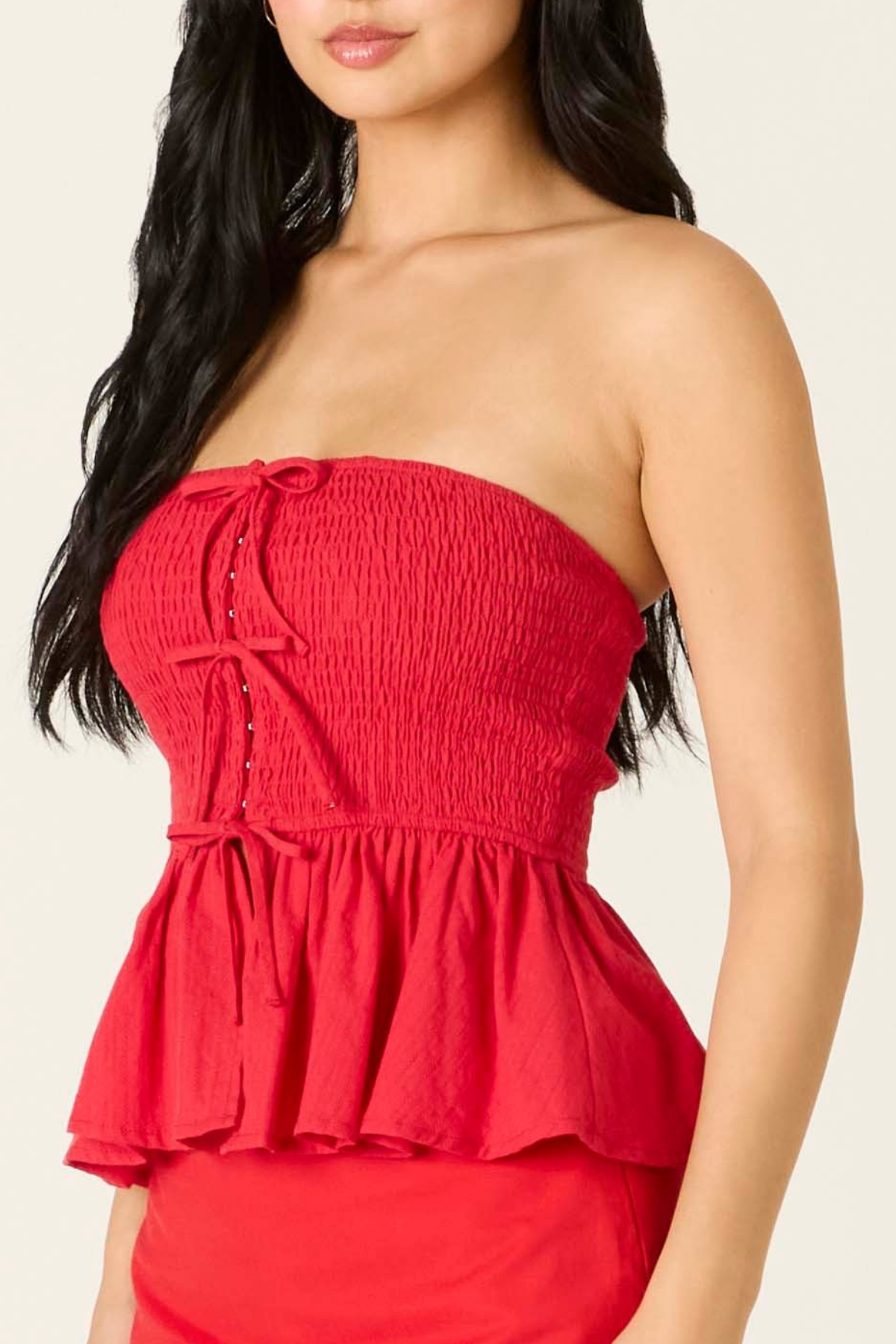 Peplum Tube Top