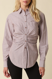 Ella Stripe Button Down Short