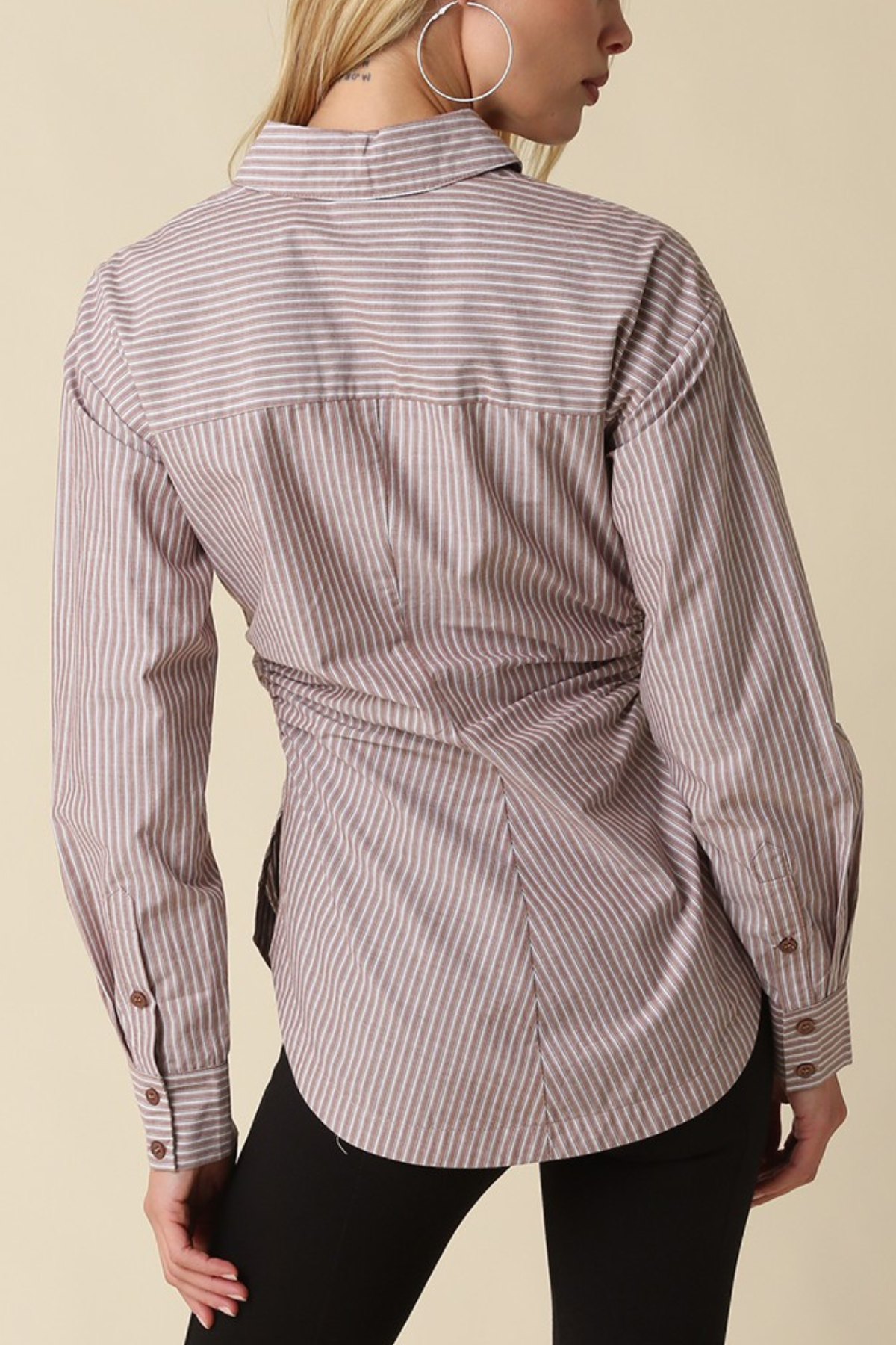 Ella Stripe Button Down Short