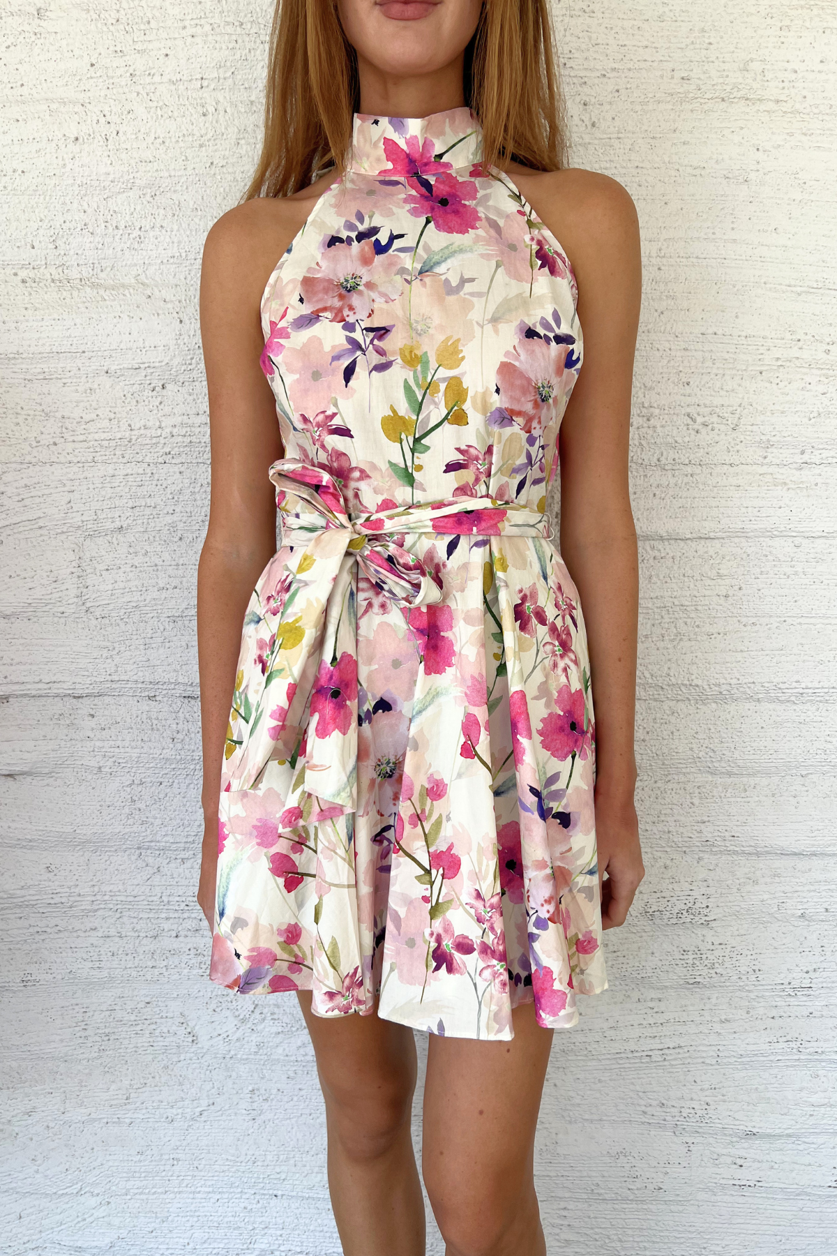 Band Belted Mini Dress