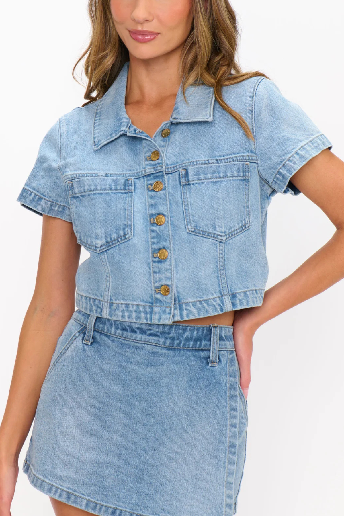 Monroe Denim Top Set
