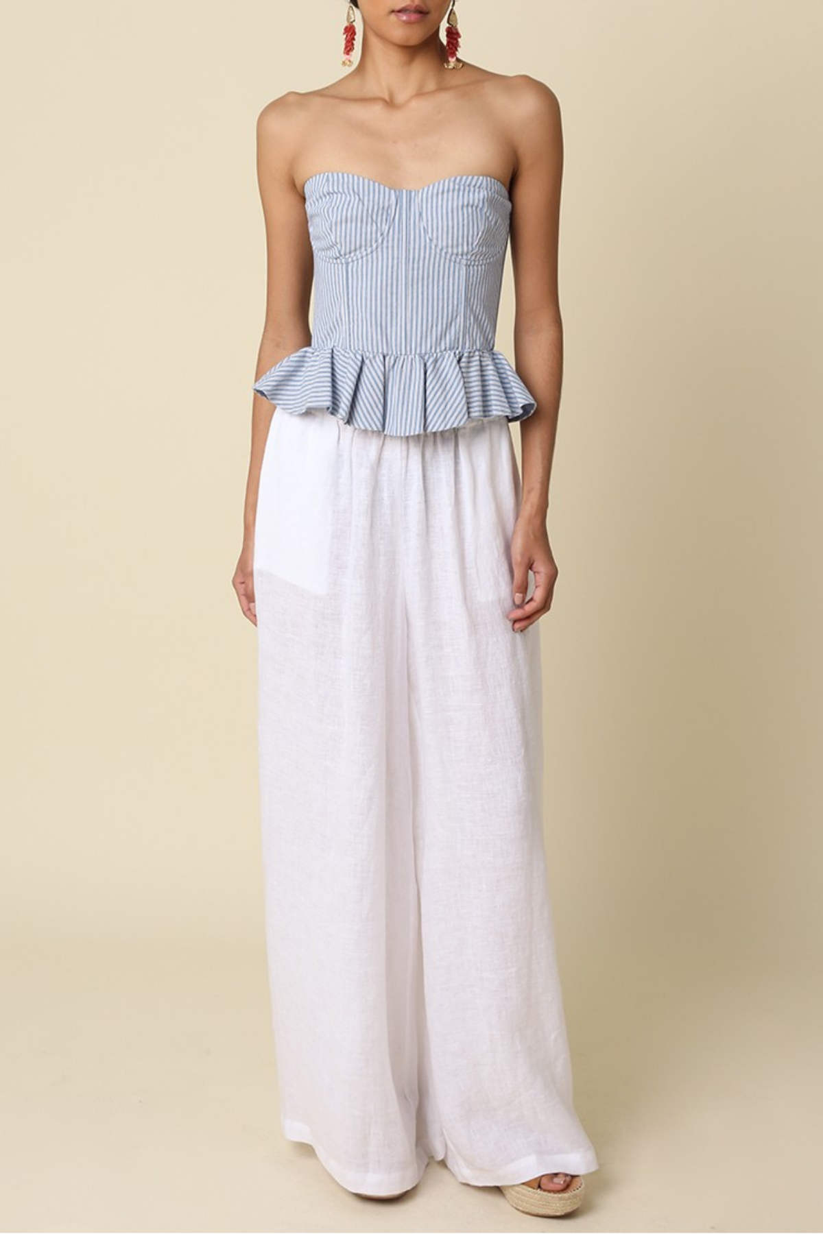 Melly Striped Peplum Top
