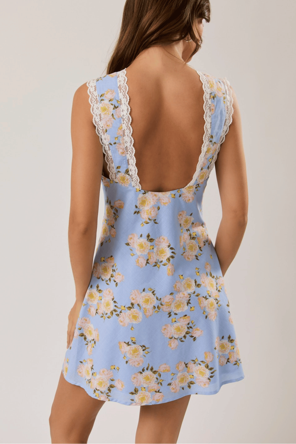 V-neck Bias Mini Dress