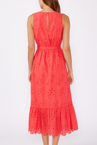 Eyelet Tank Midi Dress