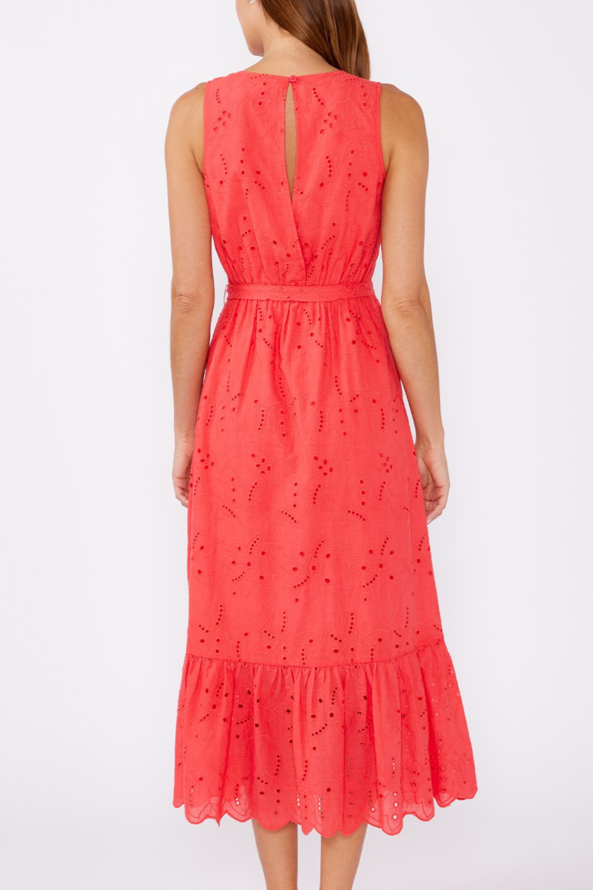 Eyelet Tank Midi Dress