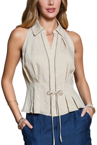 Halter Button Down Shirt