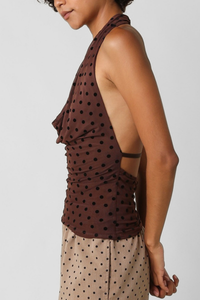 Karrie Polka Dot Halter Top