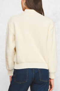 Mock Neck Henley Sweater