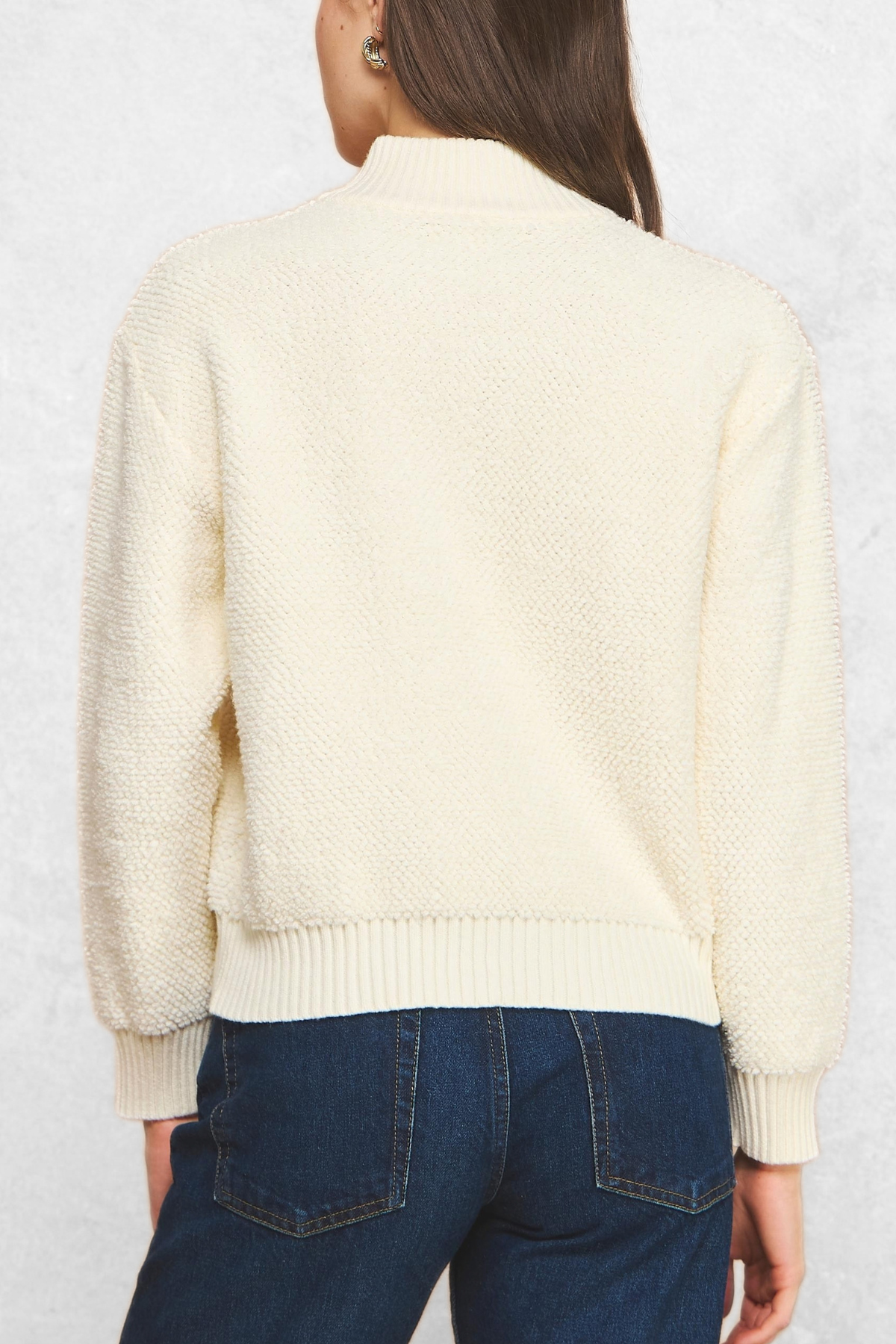 Mock Neck Henley Sweater
