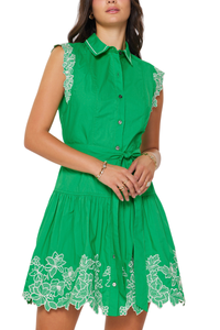 Floral Embroidered Mini Dress