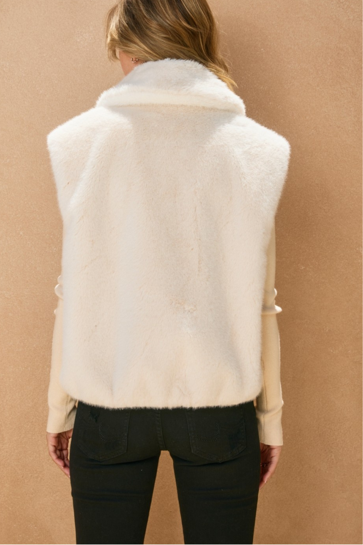 Wind Whispers Faux Fur Collared Vest