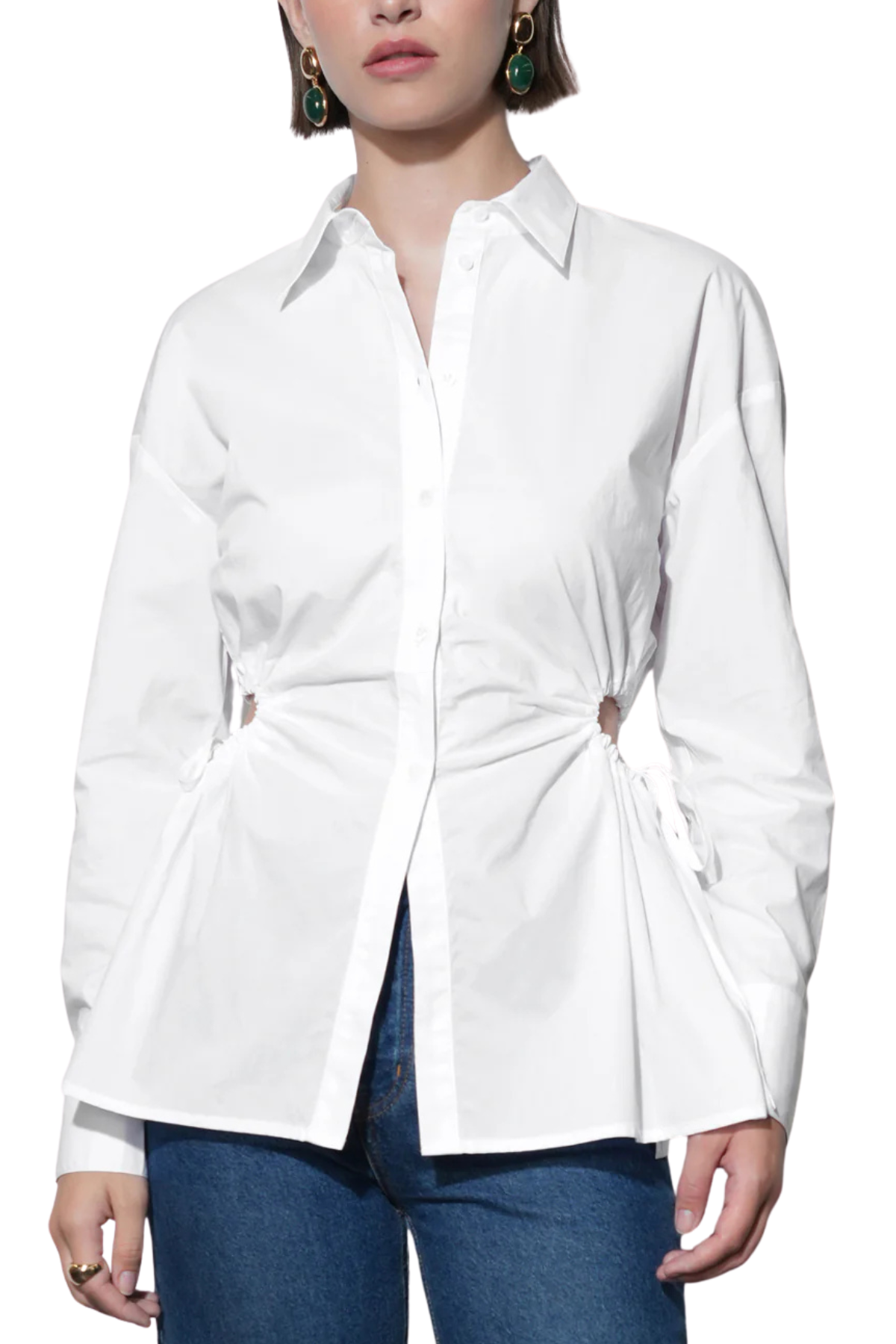 Naira Side Open Drawstring Shirt