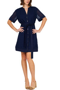 Textured Button Down Dress