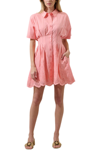 Sammie Collared Eyelet Mini Dress