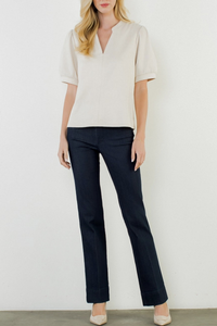 Soft Suede V-Neck Top