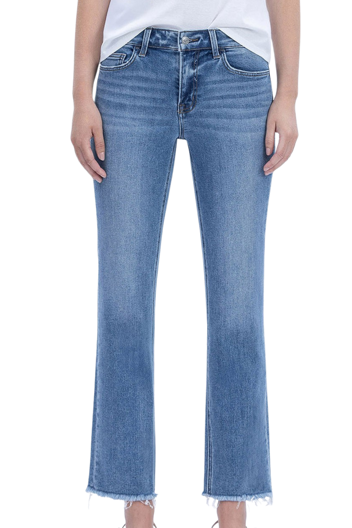 Vervet Mid Rise Crop Straight Jeans