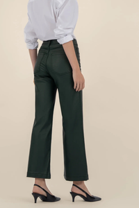 Kut Meg Coated High Rise Long Wide Leg