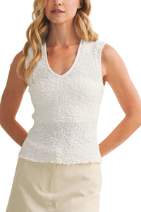 Sleeveless Textured Top