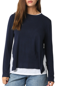 Lined Long Sleeve Top