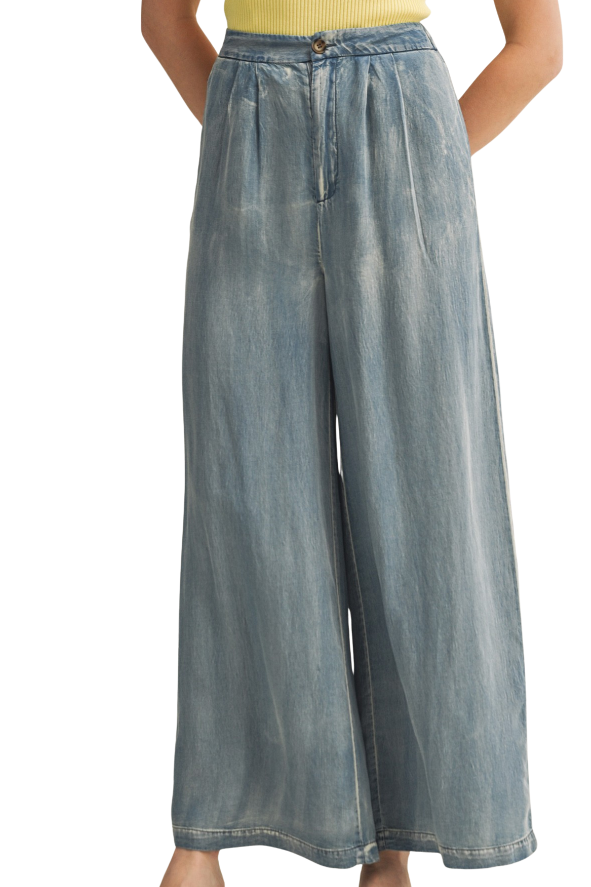 Denim Wide Leg Pant