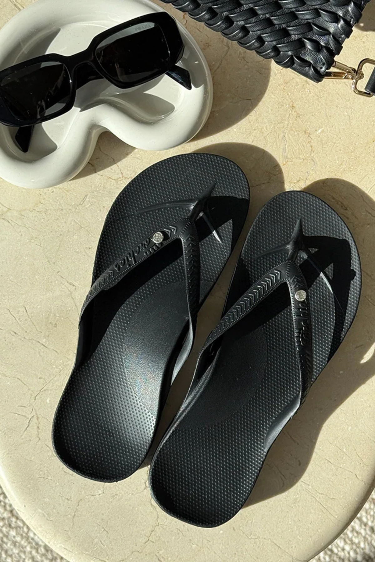 Archie's Arch Support Crystal Flip Flops