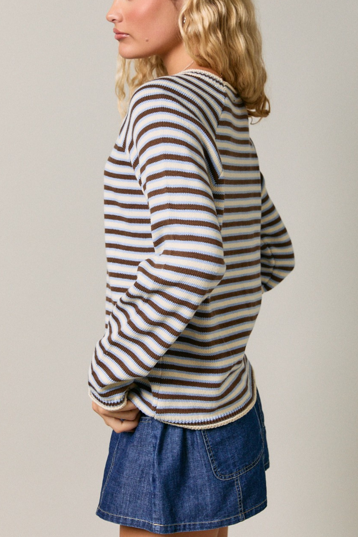 Striped Long Sleeve Sweater
