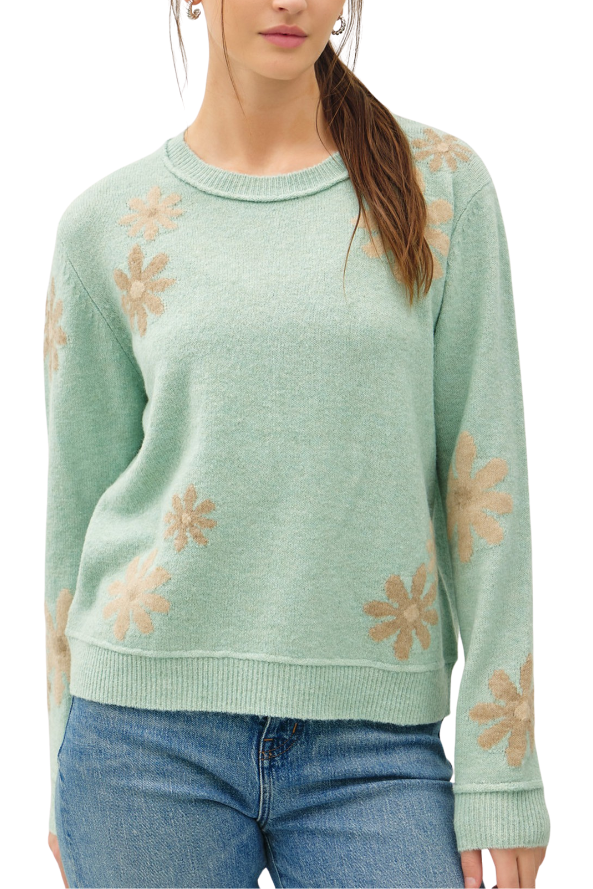 Lexi Floral Accent Sweater