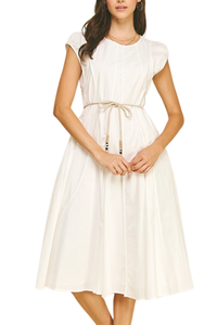 Midi Dress With Rope Belt