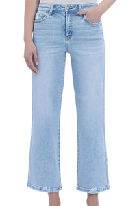 Vervet High Rise Crop Slim Wide Jeans