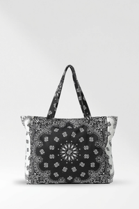 Bandana Print Canvas Tote