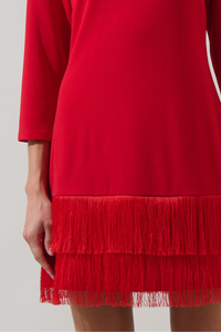 Venetia Fringe Long Sleeve Mini Dress