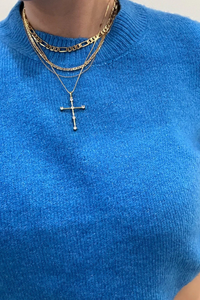 Tom'e Cz Cross Necklace