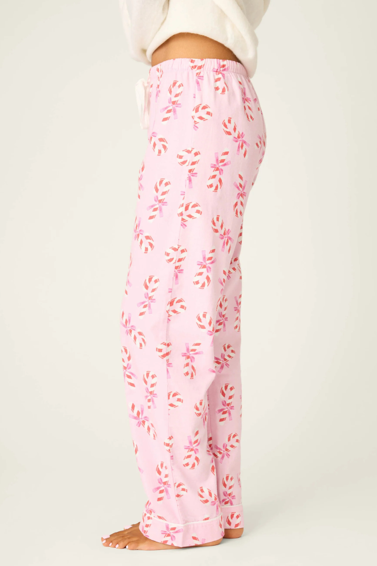 P.J. Salvage Sweeter Than Sugar Candy Cane Print Flannel Pants