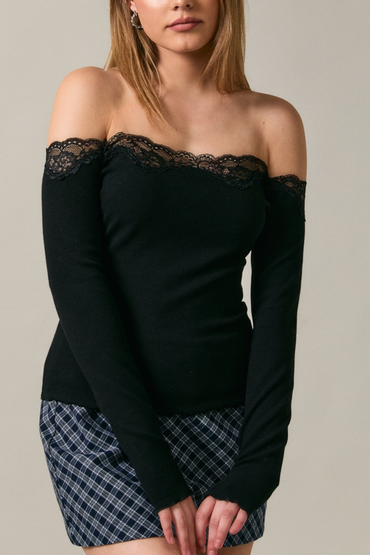 Long Sleeve Off The Shoulder Top
